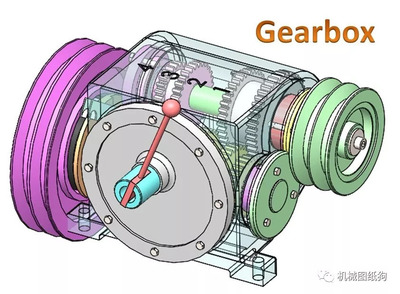 差減變速器 4檔齒輪箱機構3D模型圖紙 Solidworks