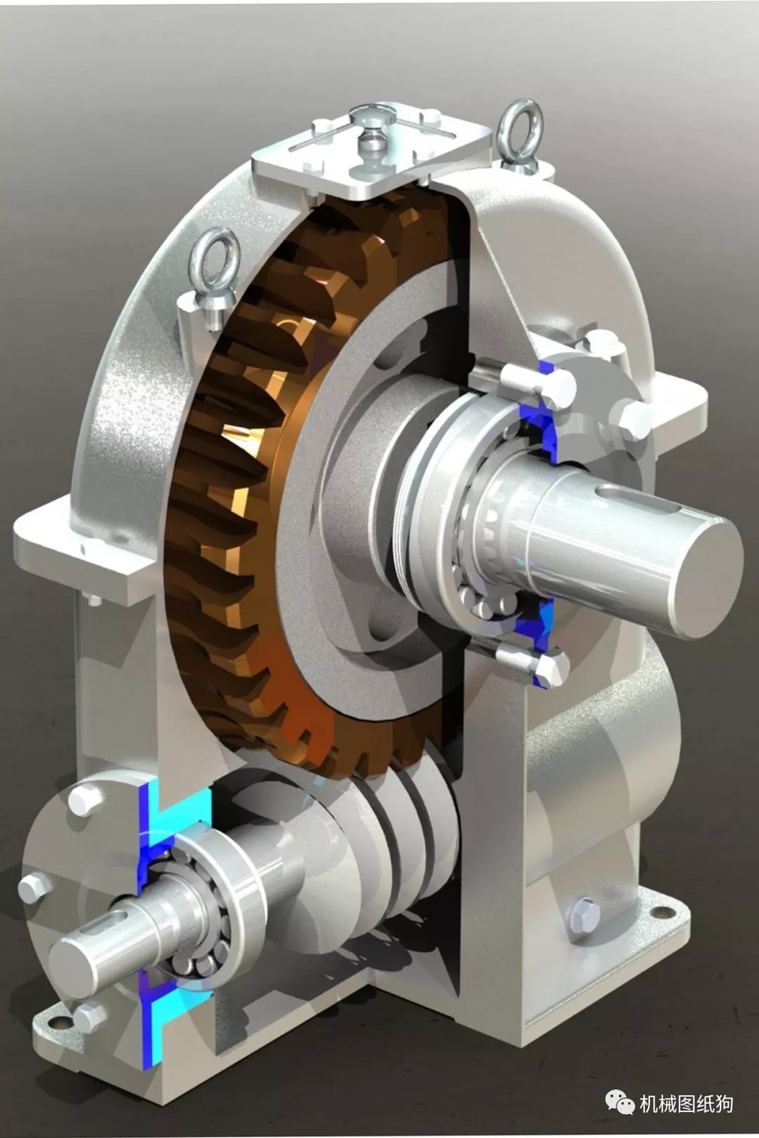 【差減變速器】wormgear蝸輪蝸桿減速器3D圖紙 Solidworks設(shè)計 附STP